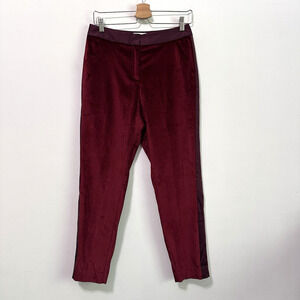 Altuzarra Target Red Velvet Straight Leg Ankle‎ Pants 4 Holiday Party Cocktail